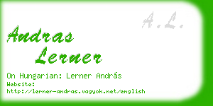 andras lerner business card